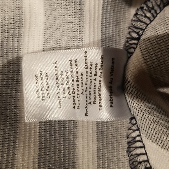 Talbots Plus sleeveless dress back zipper sz X EUC Navy/white chevron pattern - Picture 7 of 8